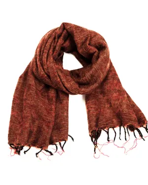 Brushed Woven Shawl in Sangria