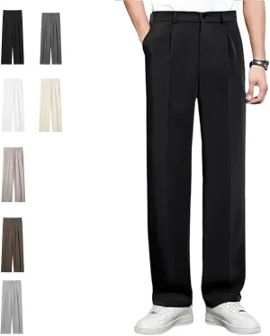 Denimblack Pants for Men, Easemotions Super Stretch Ice Silk Comfort Everyday Pants