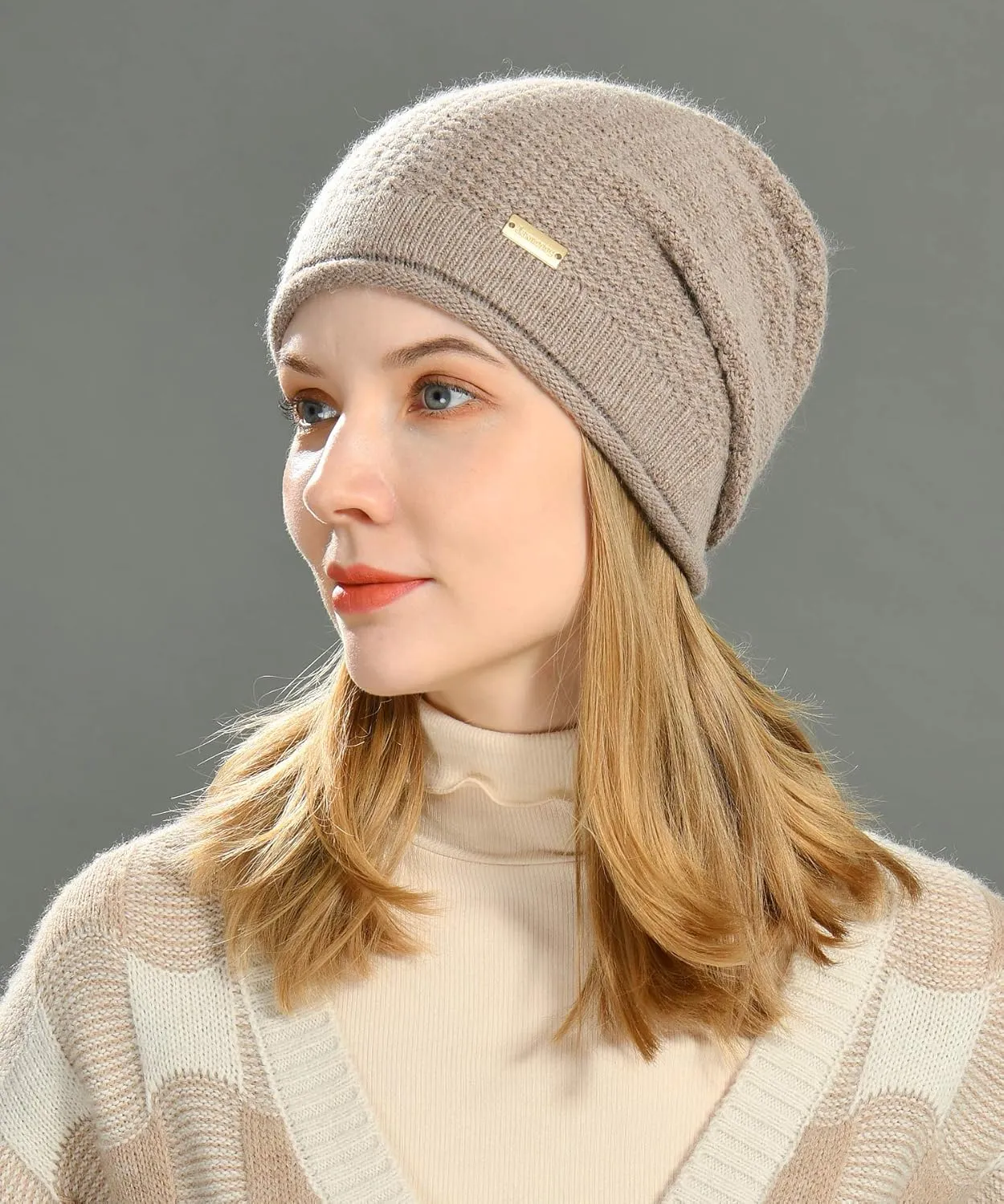 jaxmonoy Slouchy Beanies for Women Winter Soft Warm Hat Skull Cap Ladies Slouch Knitted Beanie Knit Hat for Women