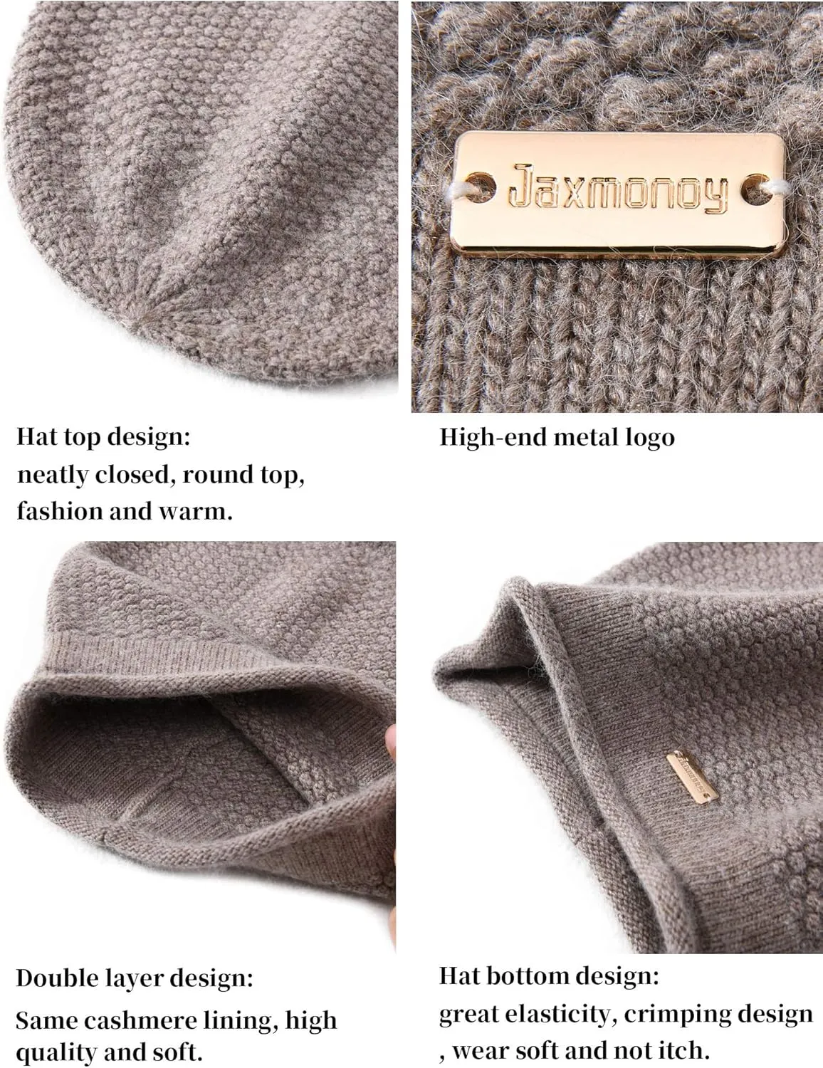 jaxmonoy Slouchy Beanies for Women Winter Soft Warm Hat Skull Cap Ladies Slouch Knitted Beanie Knit Hat for Women
