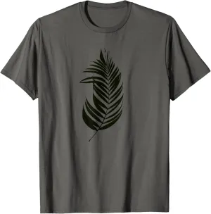 Leaf Summer Black Nature Lovers T-Shirt