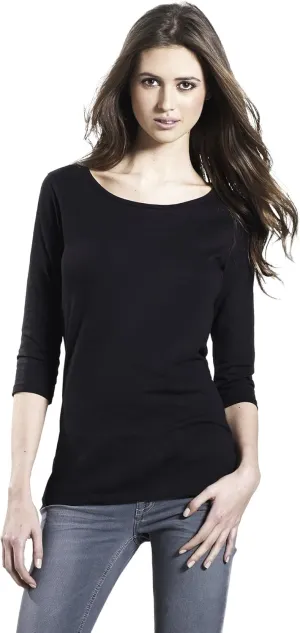 Long Sleeve T-Shirt for Women | White & Black Organic Cotton Tee