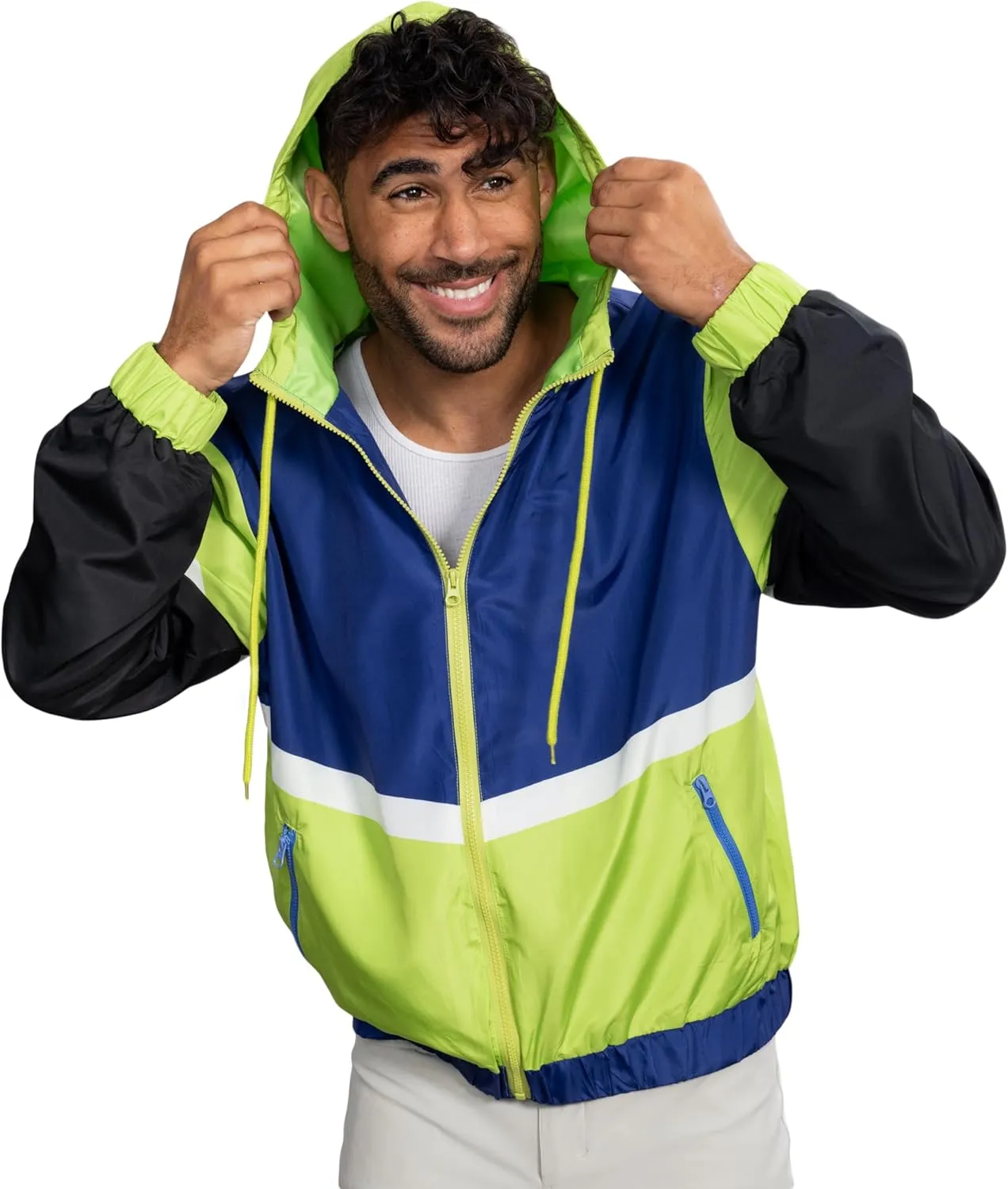 Retro Windbreaker Jacket Lightweight 80s & 90s Colorful Designs