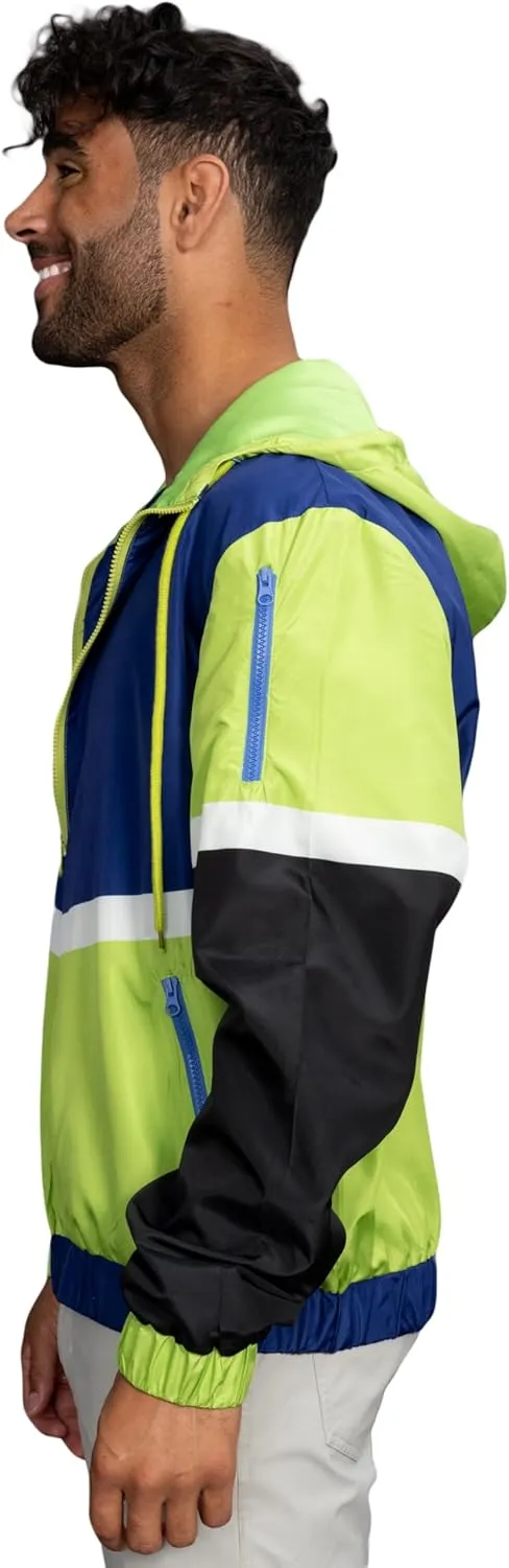 Retro Windbreaker Jacket Lightweight 80s & 90s Colorful Designs