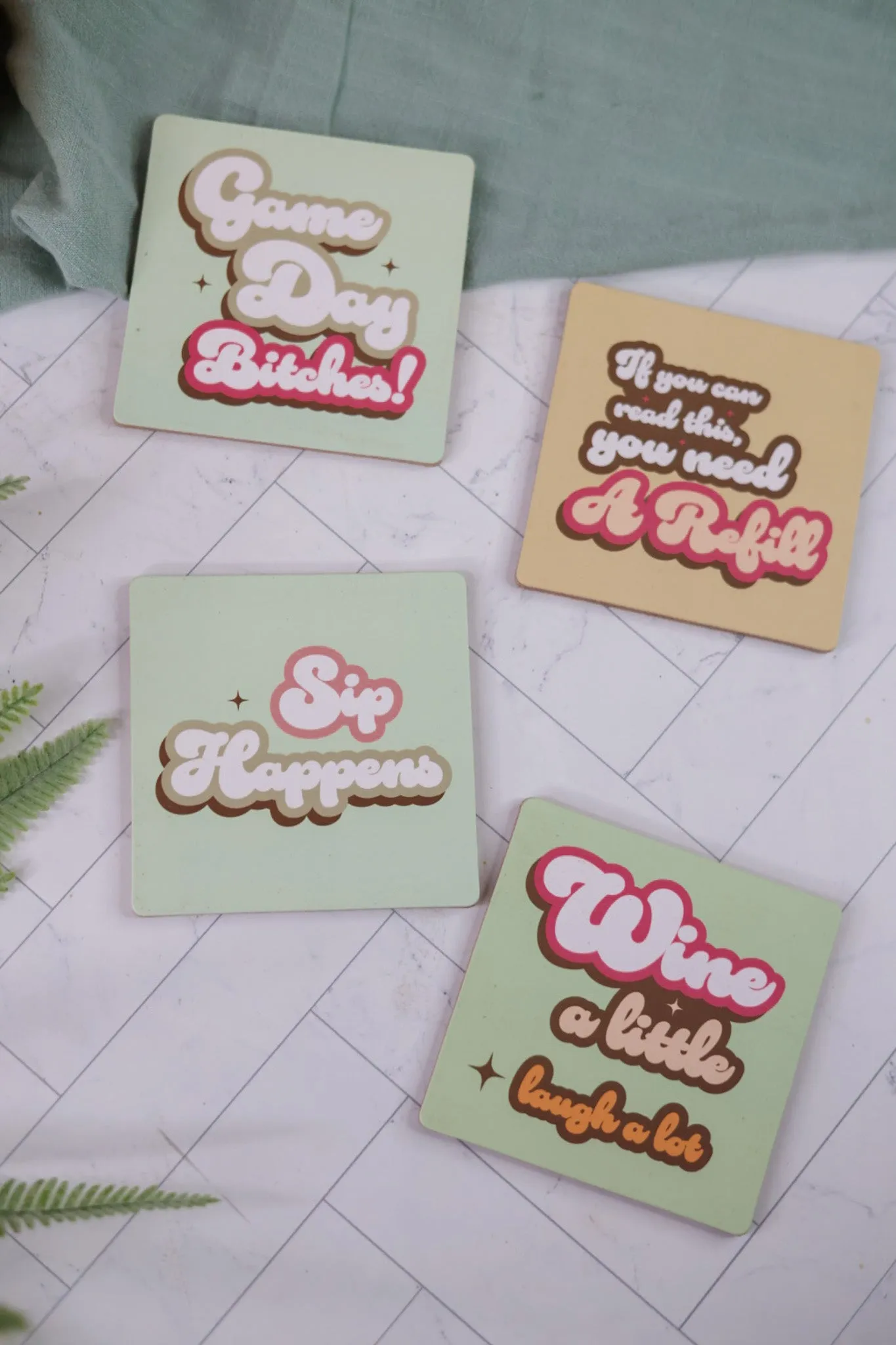 Salty Cork Drink Coasters (4 Styles)