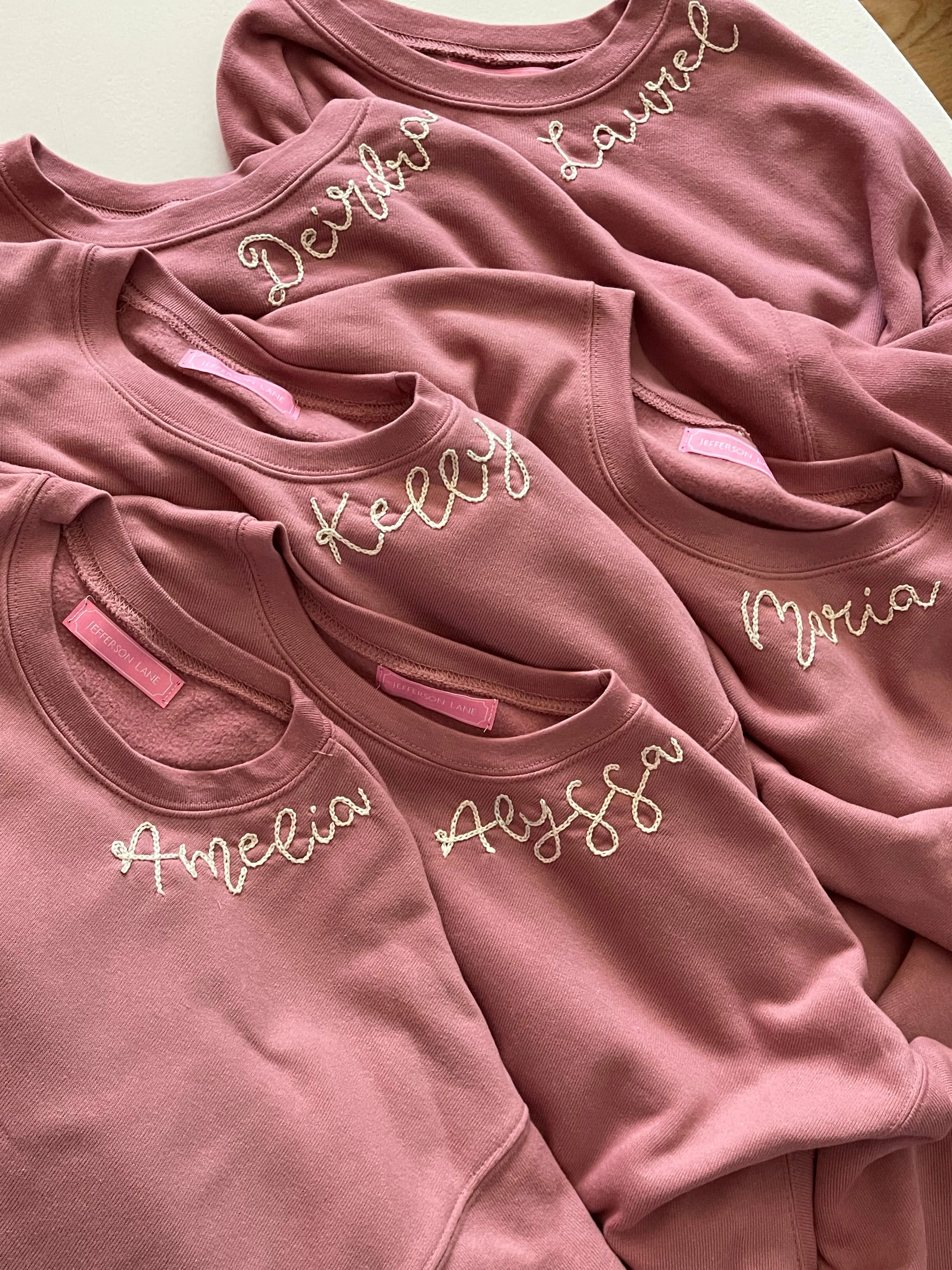 Solid Color Embroidered Sweatshirt - Adult