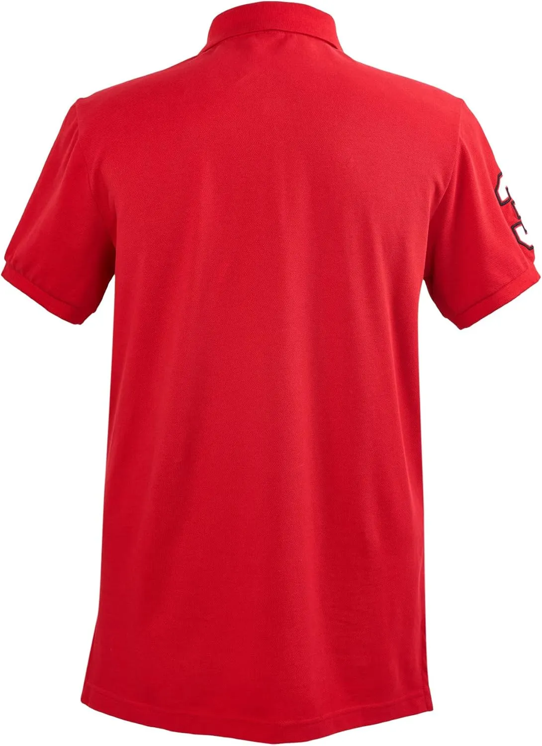 U.S. Polo Assn. Men's Short-Sleeve Polo Shirt with Applique, Casual Summer Slim Fit Polo Shirt with Contrast Color